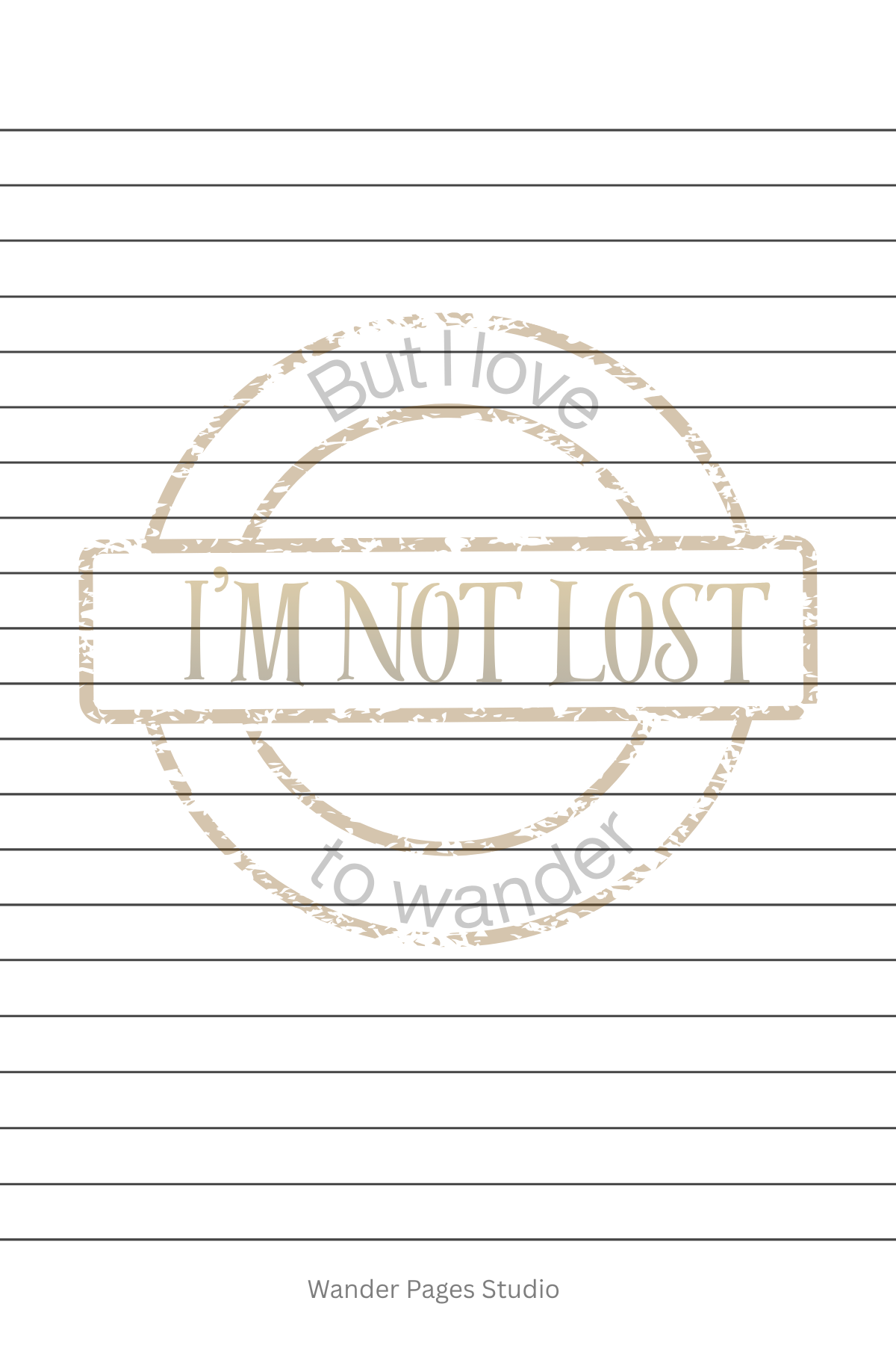 I'm Not Lost Notepad