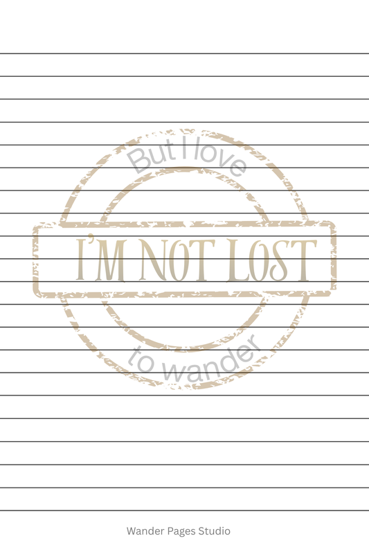 I'm Not Lost Notepad