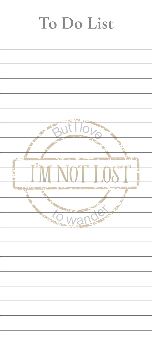 🧭 I'm Not Lost To-Do Pad